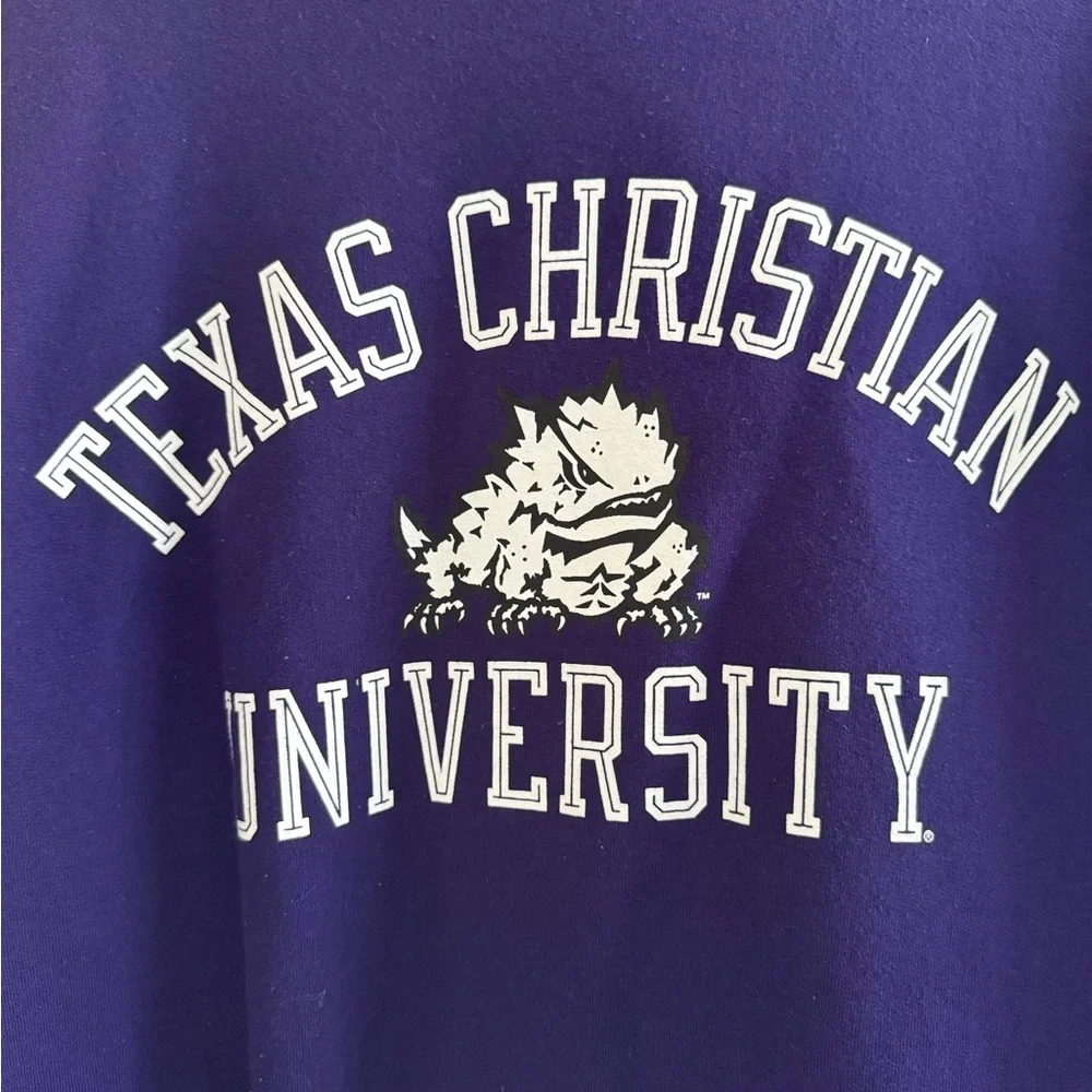 Purple Texas Christian University Crew Neck, size S - Picture 1 of 2